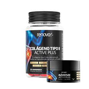 1 Colágeno Tipo 2 + 1 Balm de Dores Tratamento para o corpo